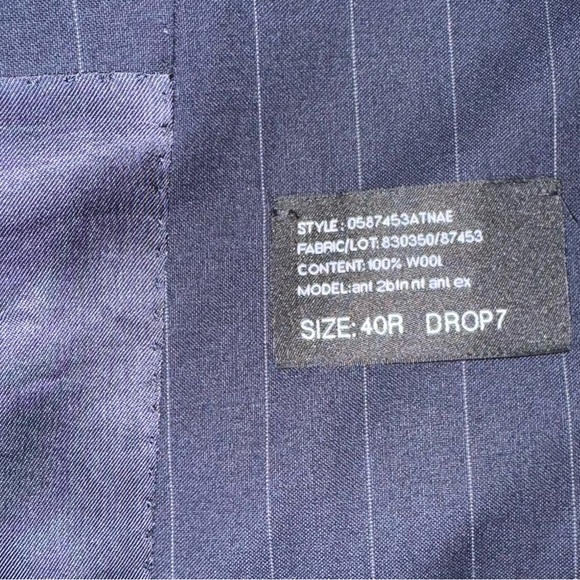Ralph Lauren 100% Wool Navy Pinstripe EUC Sport Coat - Picture 2 of 6